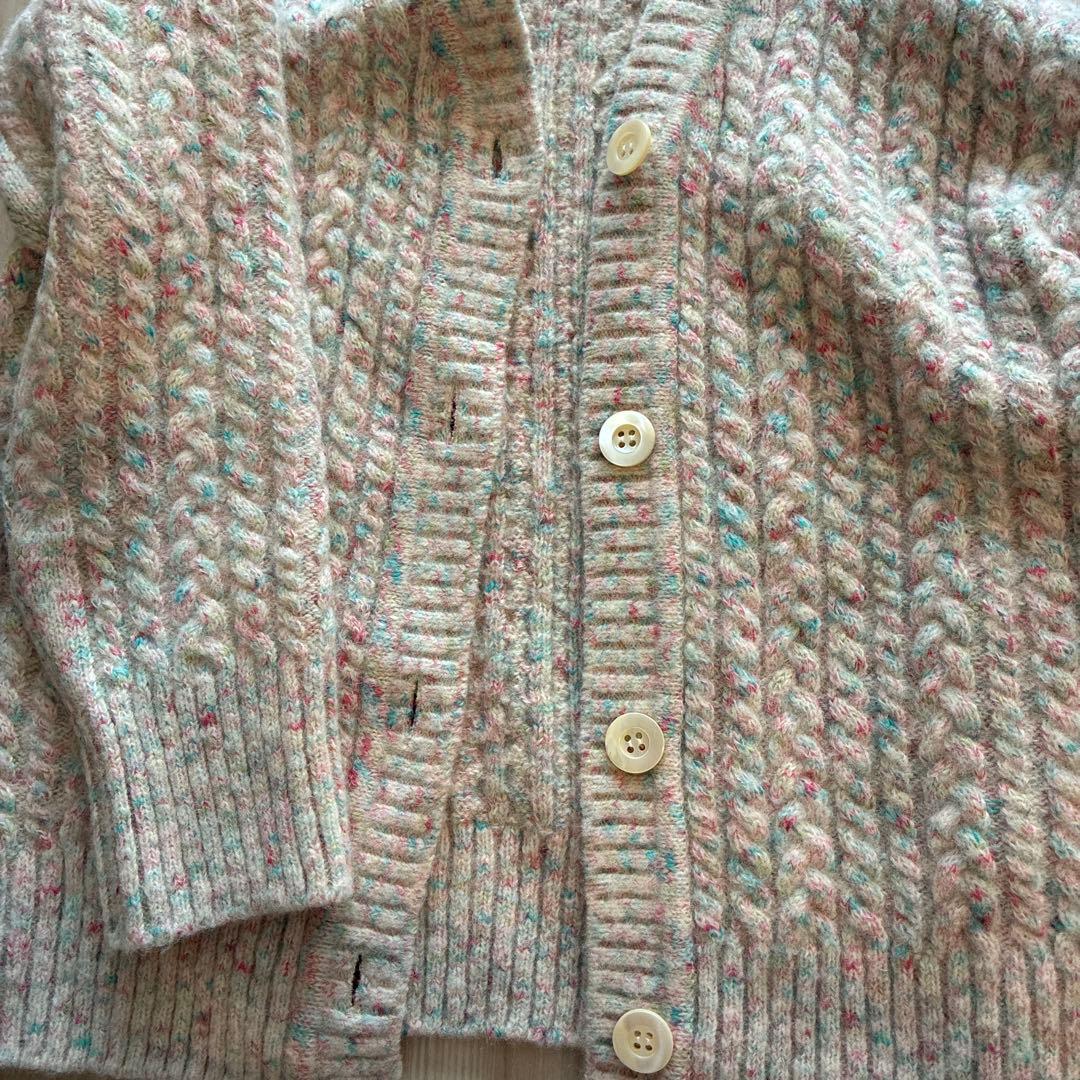 ま*0様 yori ヨリ ベビーアルパカミックスカーディガン