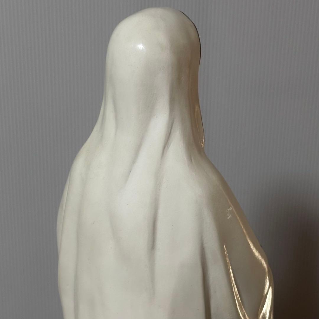 【未使用】マリア像　高さ５2cm 彫刻　ルルドの聖母像　置物　キリスト教