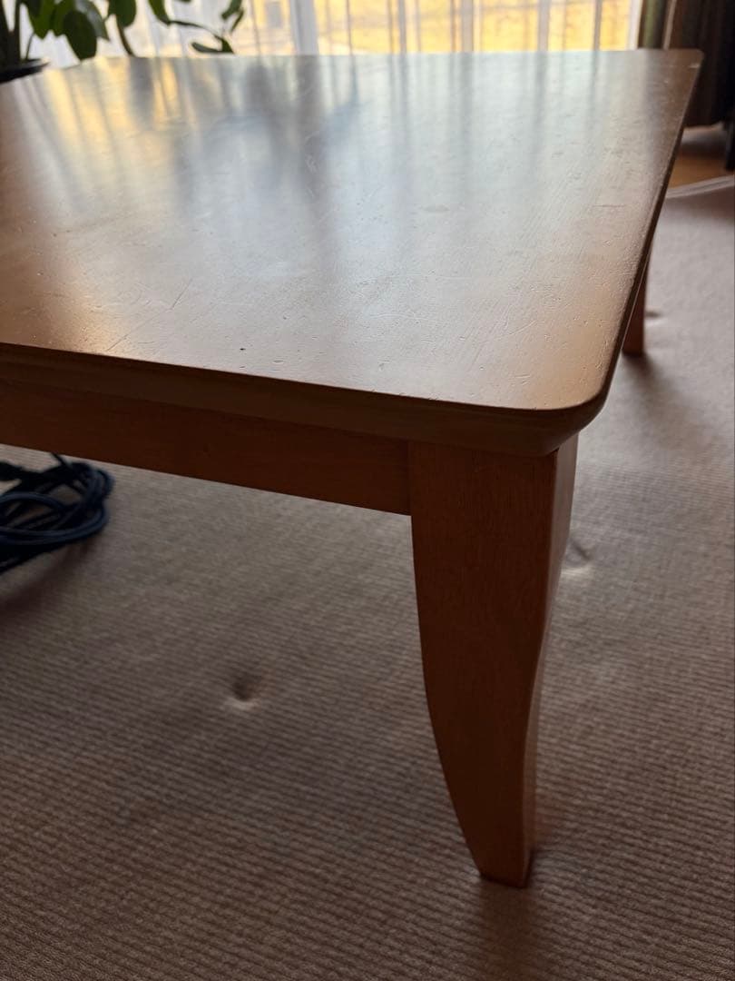 正方形こたつテーブル ヒーターと手元コントローラー付き