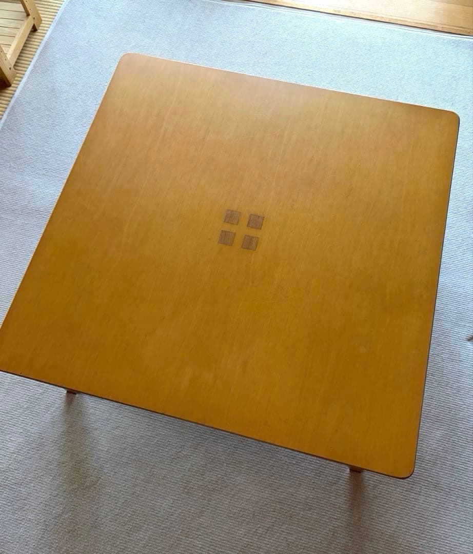 正方形こたつテーブル ヒーターと手元コントローラー付き