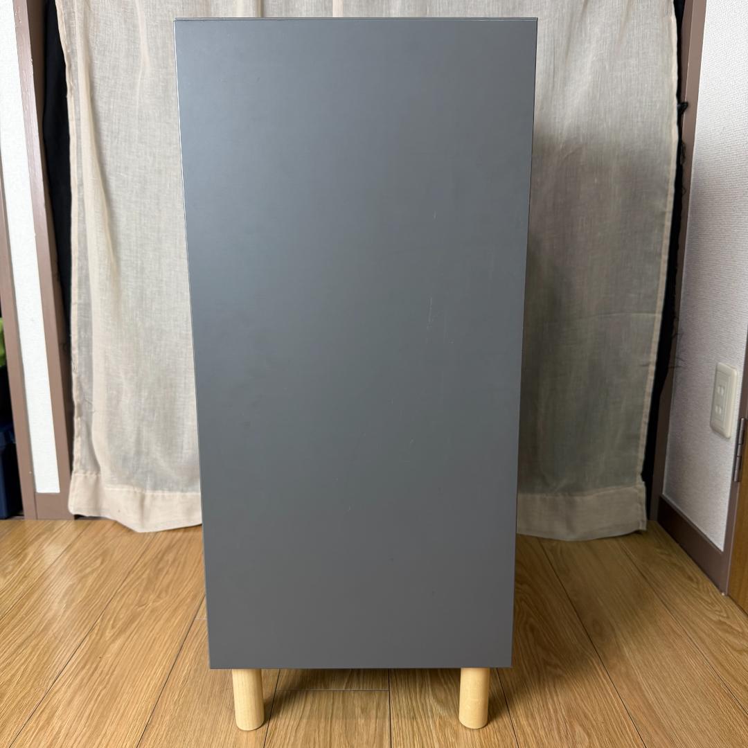 【完成品】IKEA EKET エーケト キャビネット　グレー　足付き