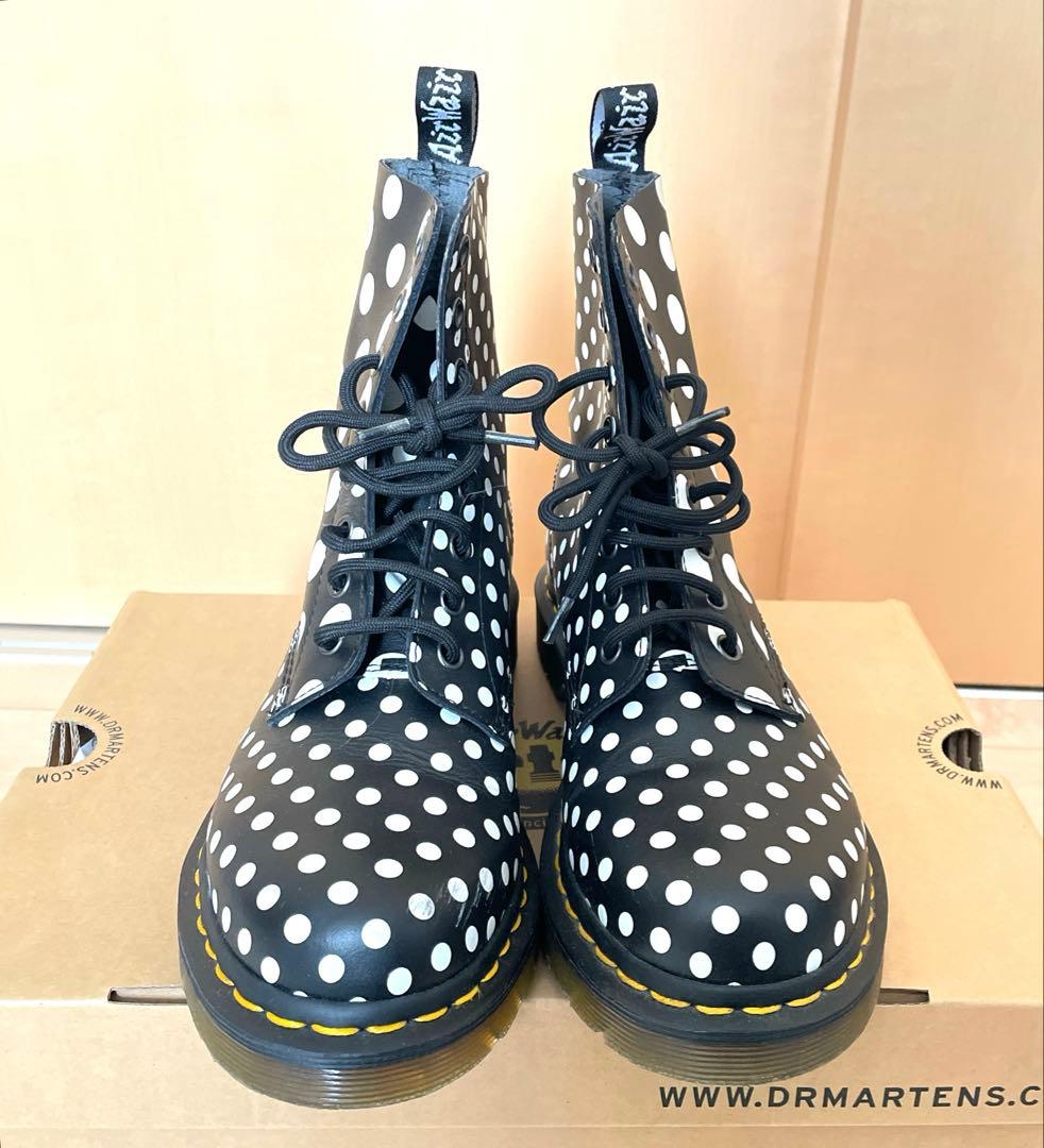 【美品】ドクターマーチン　8ホール　UK5 ドット柄