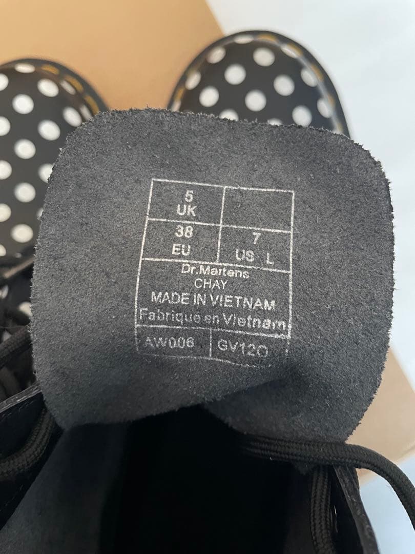 【美品】ドクターマーチン　8ホール　UK5 ドット柄