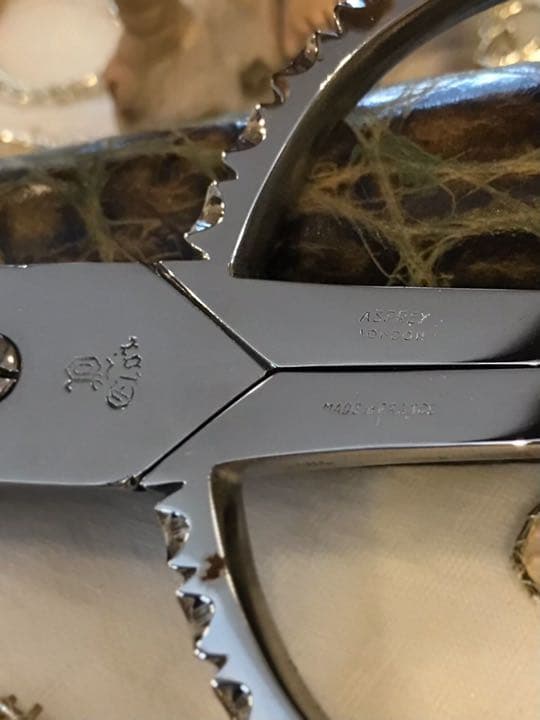 【アスプレイロンドン】アンティーク1925年製☆ペーパーナイフとハサミのセット