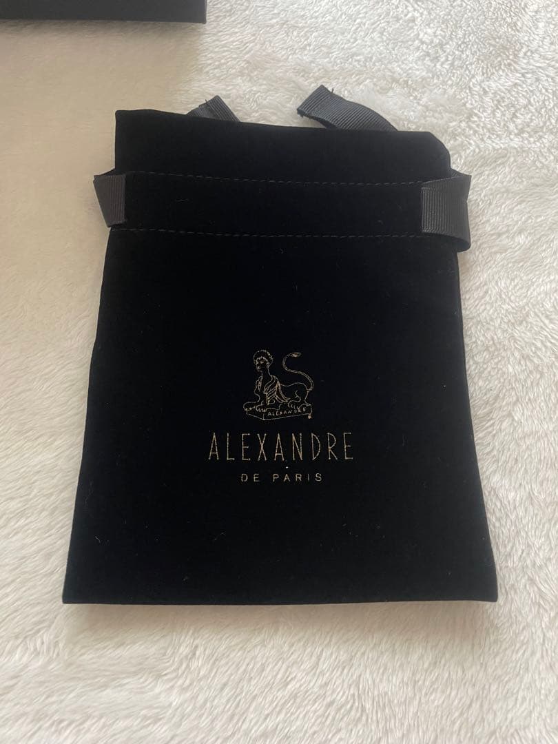 新品未使用 ALEXANDRE DE PARIS べっ甲ヘアクリップ Mサイズ