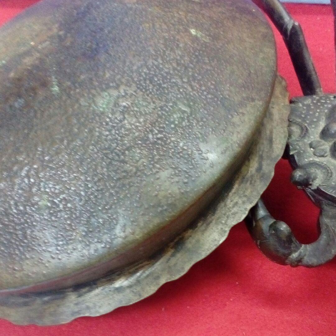 室町時代末期〜安土桃山時代頃稀少砂張古銅製打出１８センチ茶道具当時物コレクション