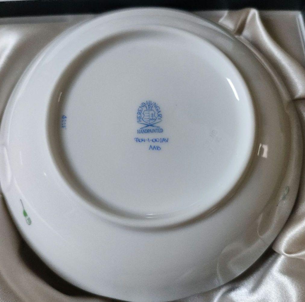 Herend 　ペアフルーツボウル　アポニーグリーン