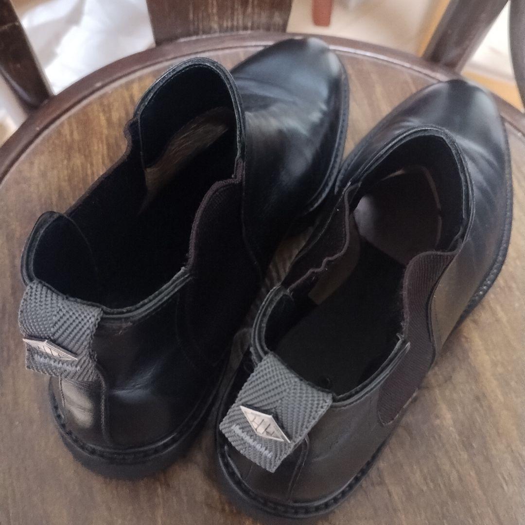 WHダブルエイチ干場さん愛用黒サイドゴアブーツ美品6Vibram菅原靴店Zソール