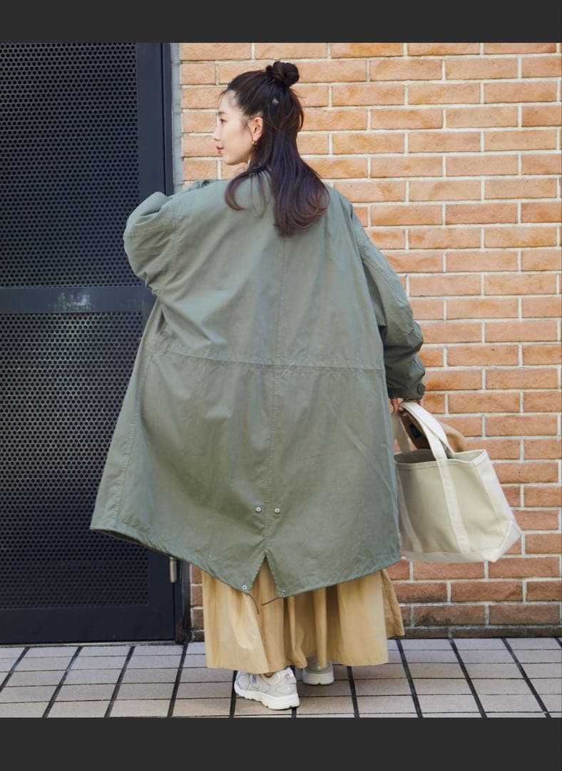 フリークスストア　モッズコート ロング丈　カーキ