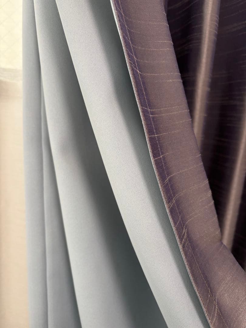 専用　ドレープカーテン　グレー、レースカーテン　両開き　4枚セット