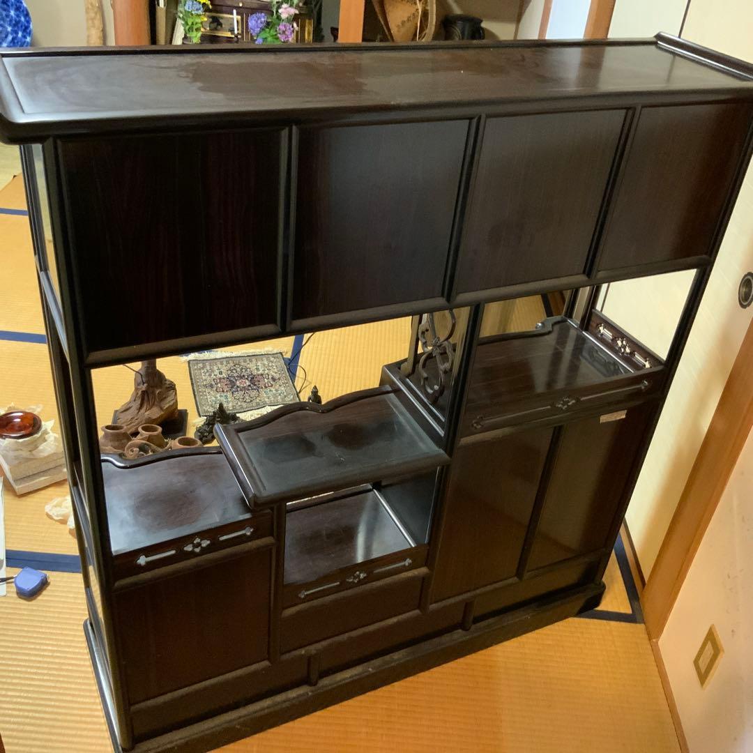黒檀 飾り棚　アンティーク