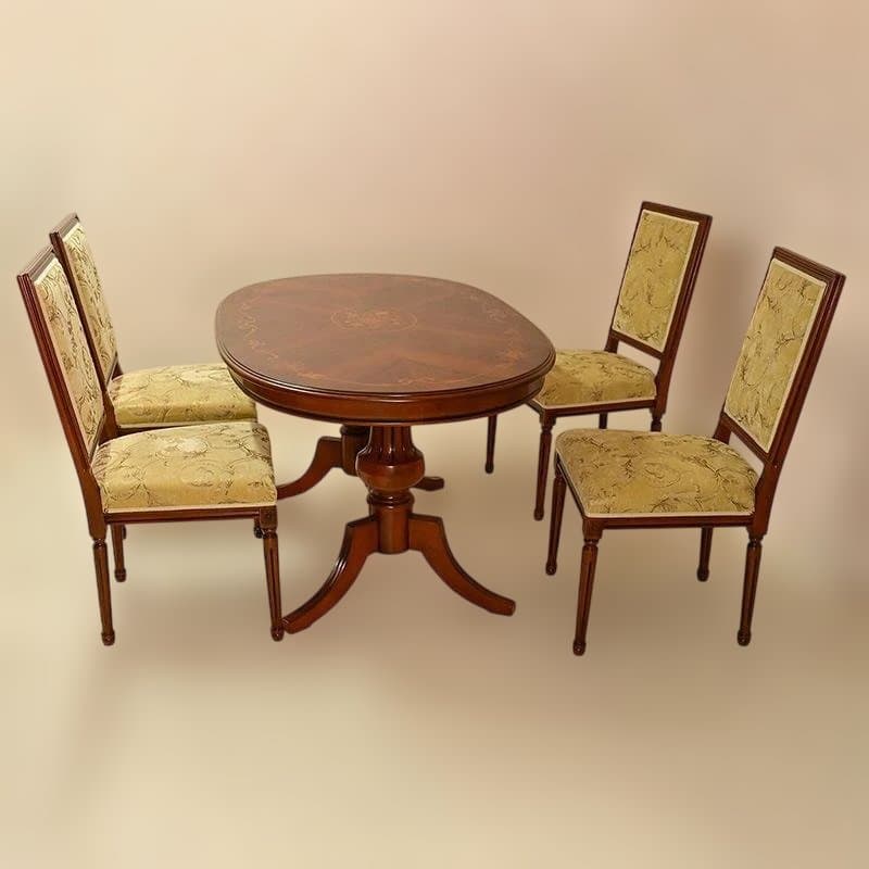 イタリア製　無垢材　ハイバックチェア　ダイニングチェア　新品　布張り