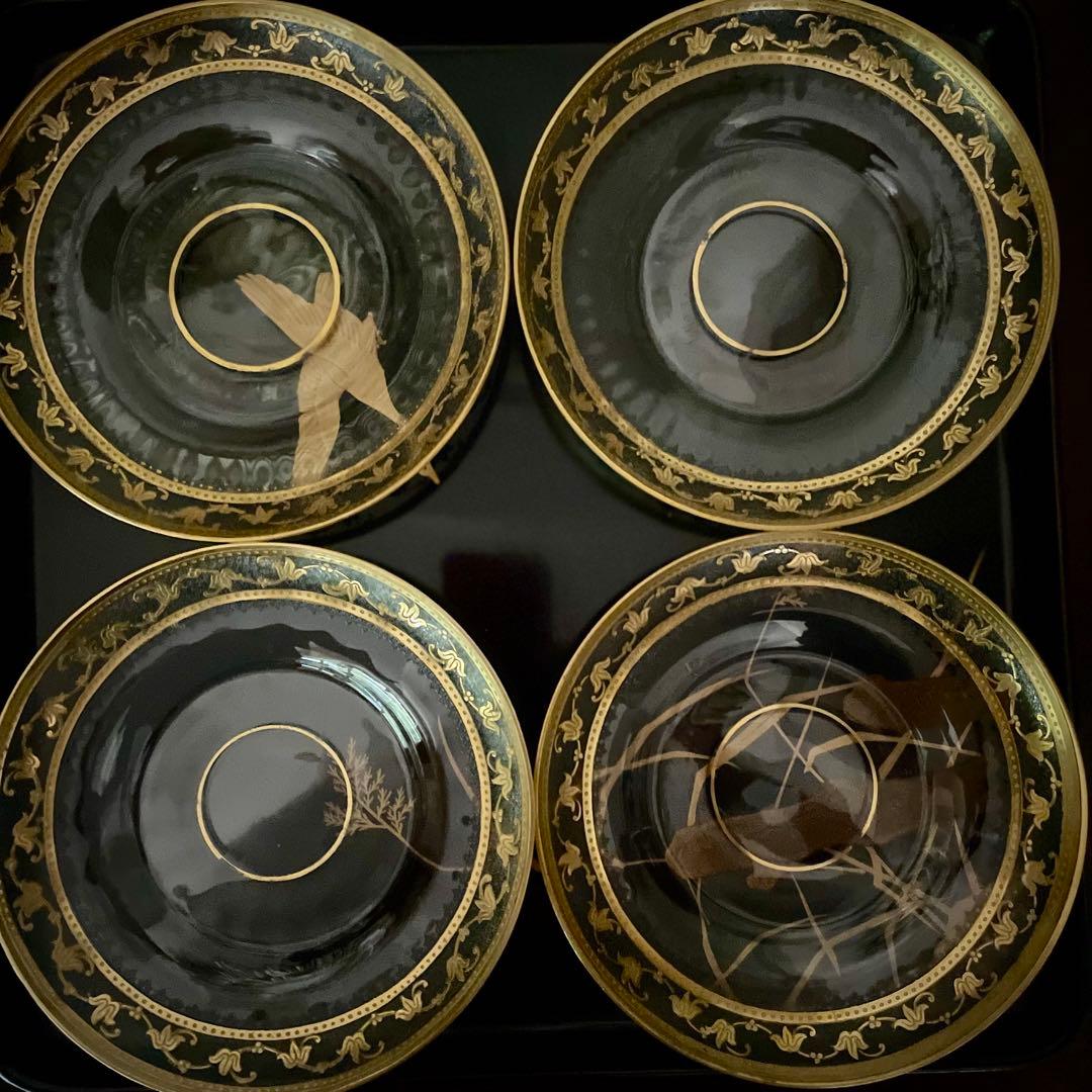 Antique St Louis Callot ボウル ソーサー 4セット