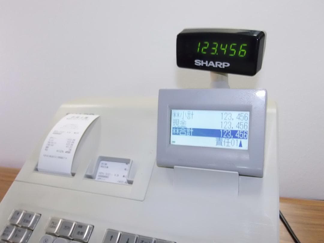 設定無料 SHARP XE-A407W 電子レジスター 20部門 250521