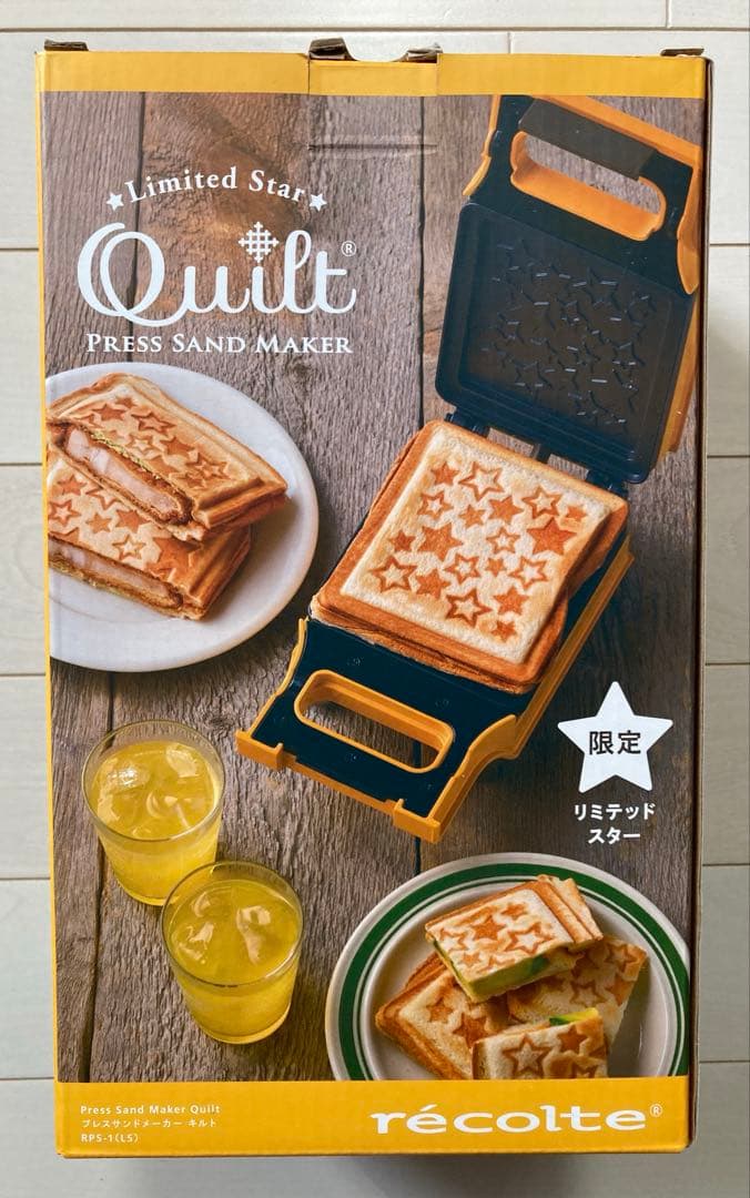 recolte 限定 プレスサンドメーカー キルト カフェドュオ パウス