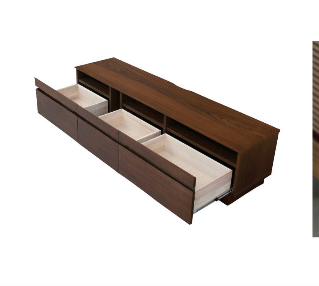 『美品』テレビボード ダークブラウン 木製 引き出し付き