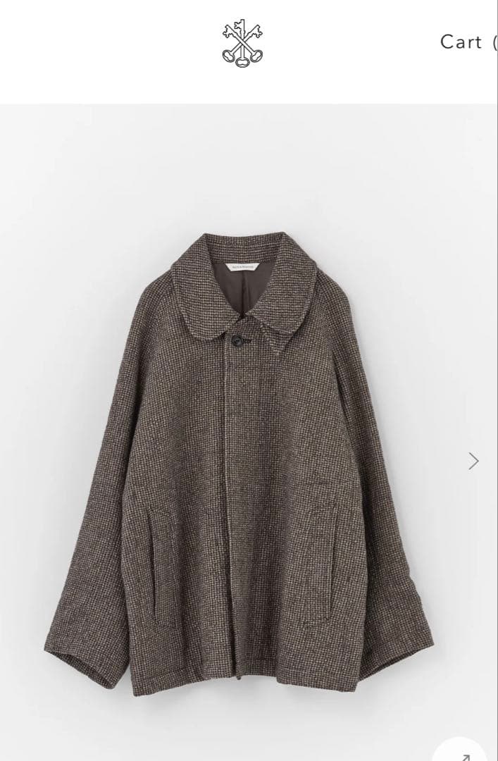 A&S Balmacaan Short コートarts&science ブルゾン