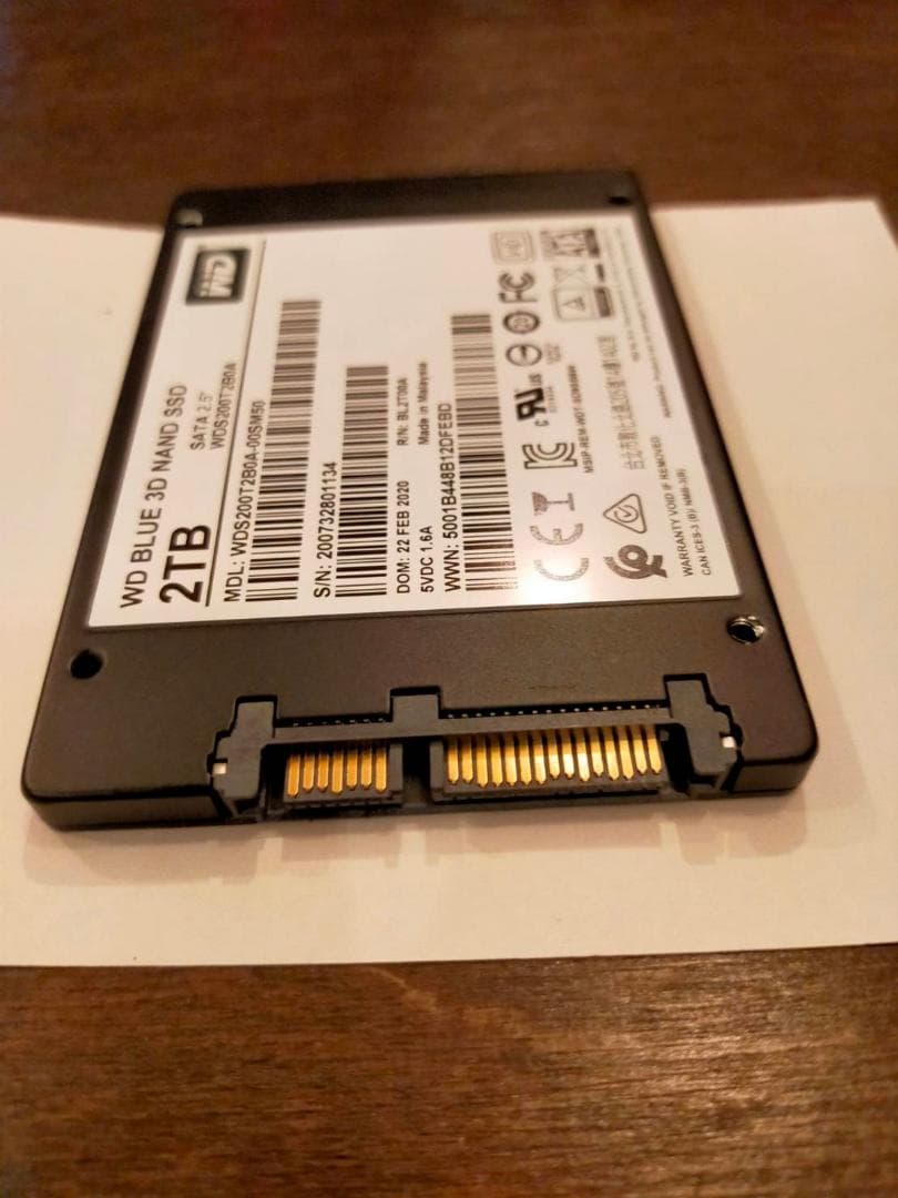 内蔵型SSD WDC WDS200T2B0A-2TB SATA SSD