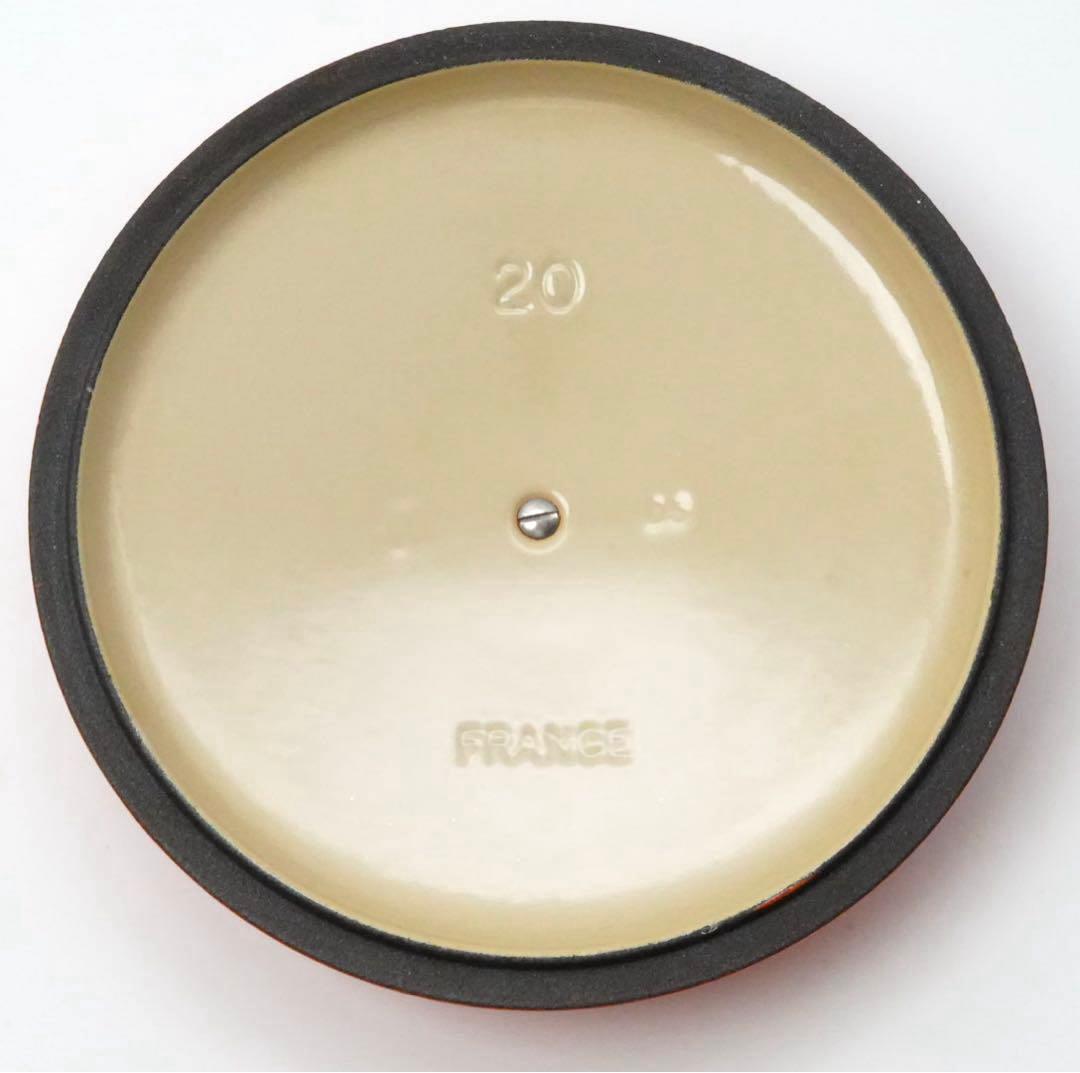 【美品】LE CREUSET　ココット ロンド オレンジ　20cm