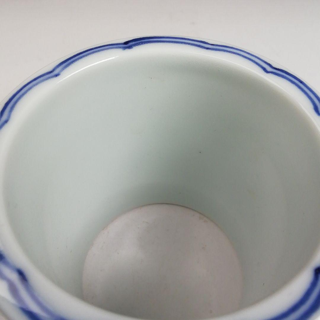 Ｔ９５３　皆具　『染付　桶側』『平安　橋本龍岳 造』　共箱　茶道具