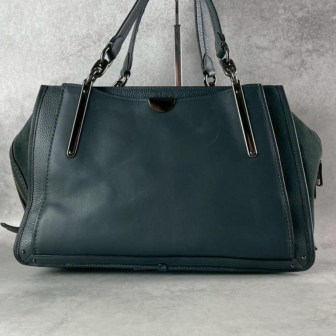 ✨美品✨コーチ　ドリーマー　ハンドバッグ　2way 斜めかけ　C金具　レザー　緑