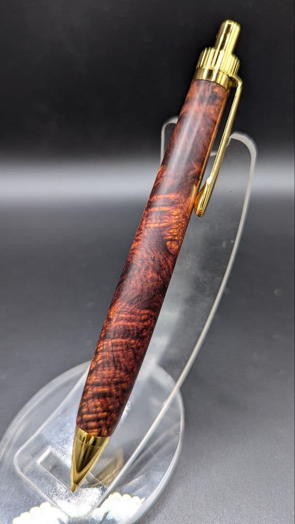 450ペン工房翌檜　極上　ココボロ　瘤杢　木軸シャーペン　ボールペン