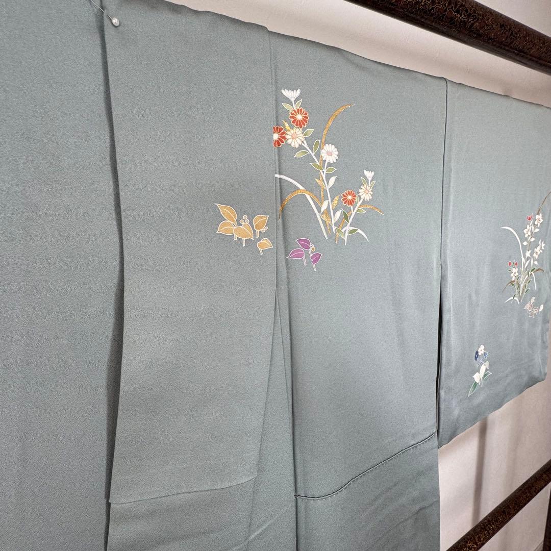 超美品　正絹　訪問着　着物　帯揚げ　帯締め　袋帯　辻ヶ花　4点　セット　156