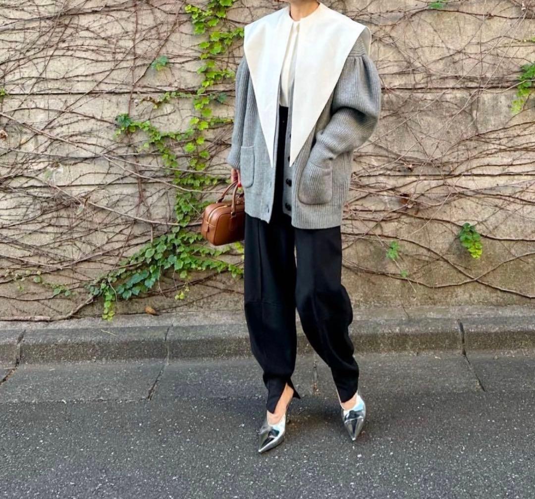 美品レア♡【Cygne】Raymondボリューム袖 ロングカーディガン グレー