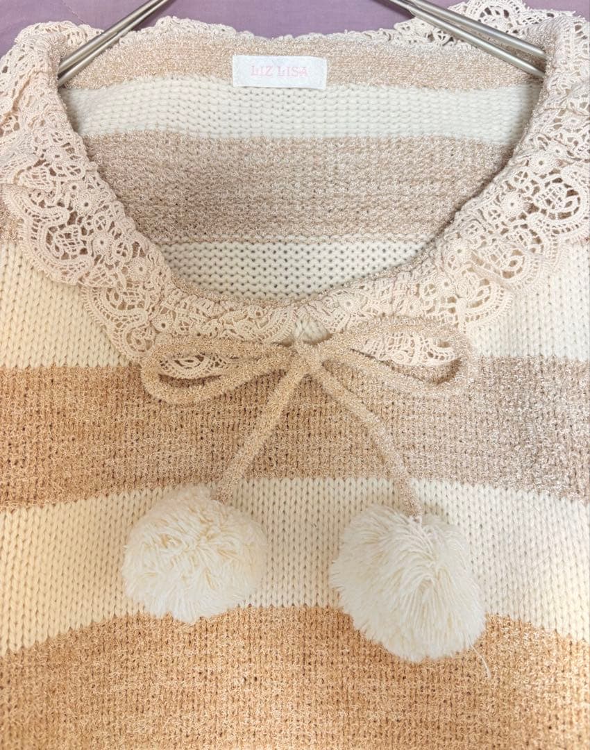 リズリサ★LIZLISA★人気完売品★ポケットパールリボン★ポンポンワンピース￼