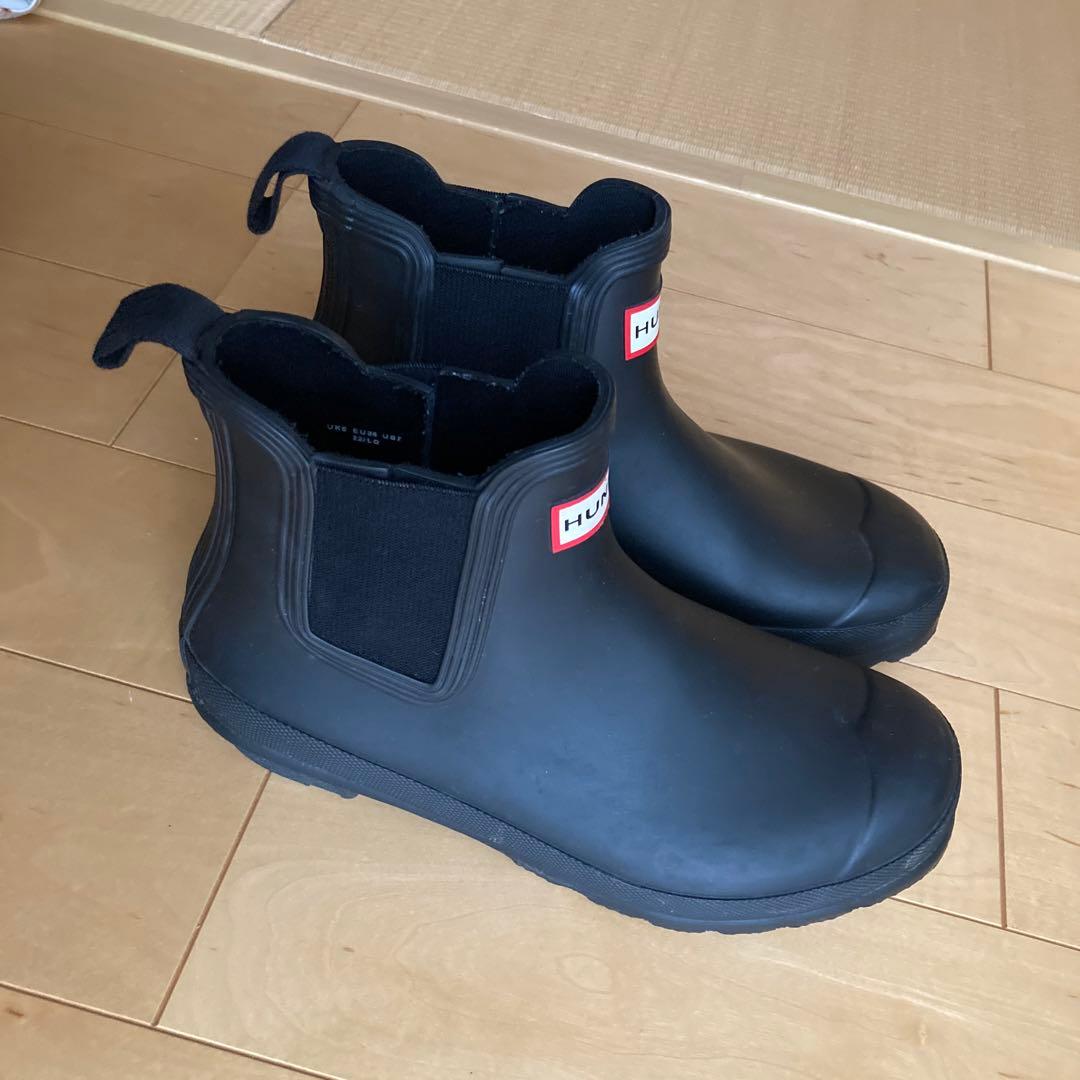HUNTER ブラック レインブーツ　24センチ