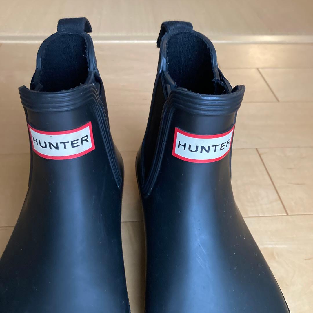 HUNTER ブラック レインブーツ　24センチ