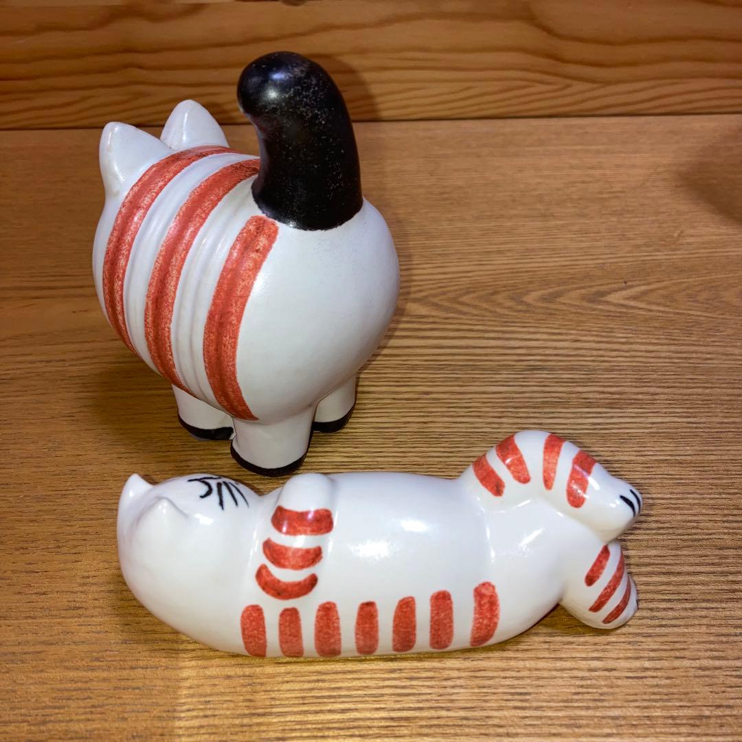 新品　リサラーソン スウェーデンのねるねことdieci cat 2個セット