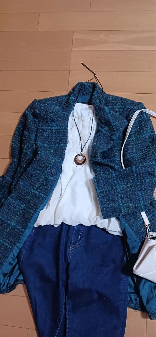 美品 レリアン コート 9 11 13 13+ 高級イタリア製生地 チェック柄