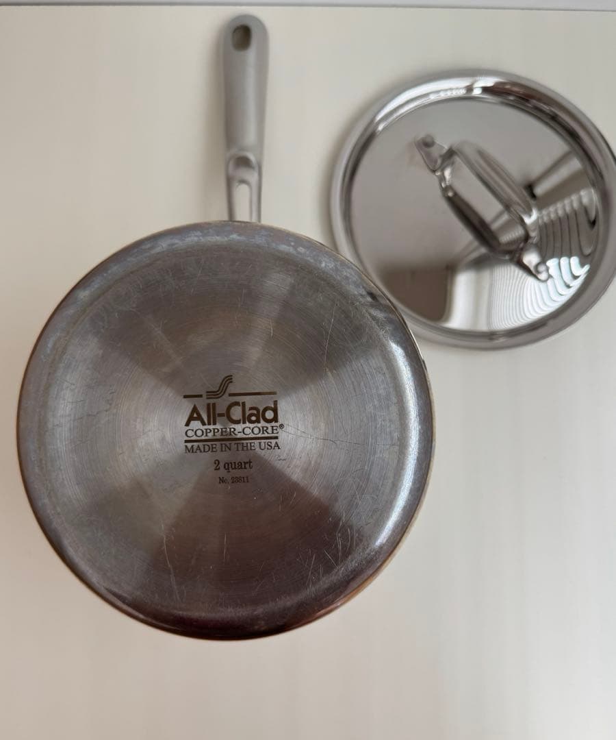 最終値下げ！All-CladCopperCore2QTソースパン 片手鍋 蓋付き