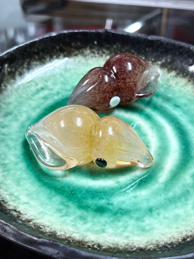 ガラスのホタルイカ 2個セット(生、ボイル)