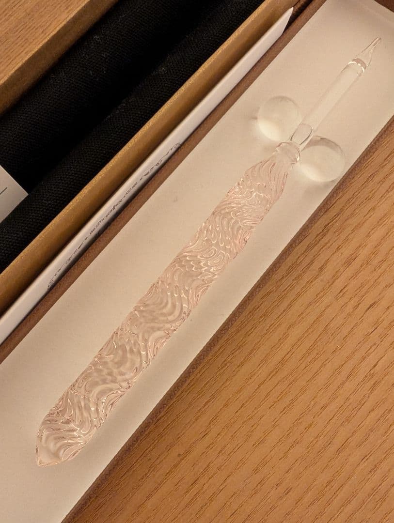 HASE硝子工房　流水ショート　特殊ニブ　スプーン型　ガラスペン