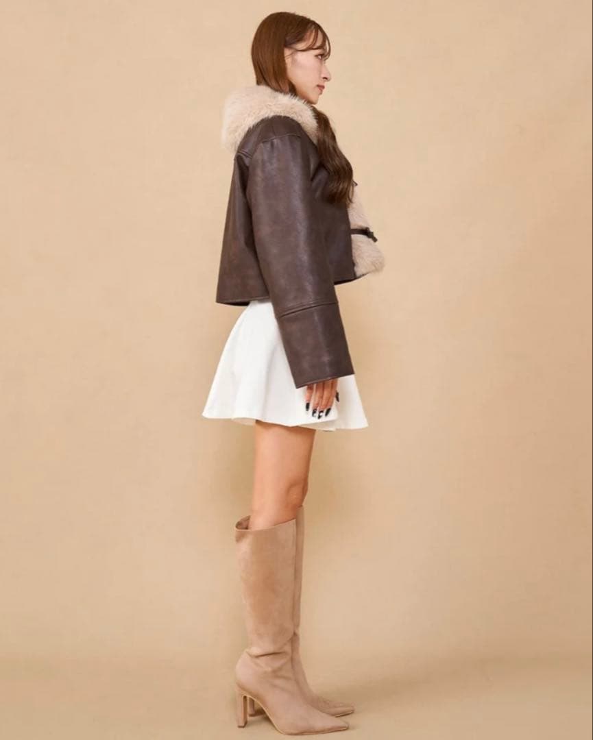 Darichリボンベルトヴィンテージレザージャケット