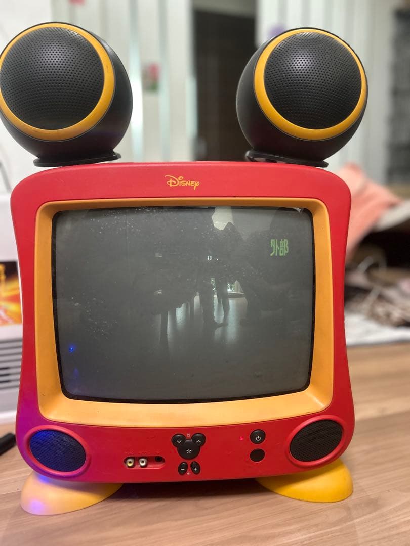 Disney STV-1400J-2 赤いブラウン管テレビ