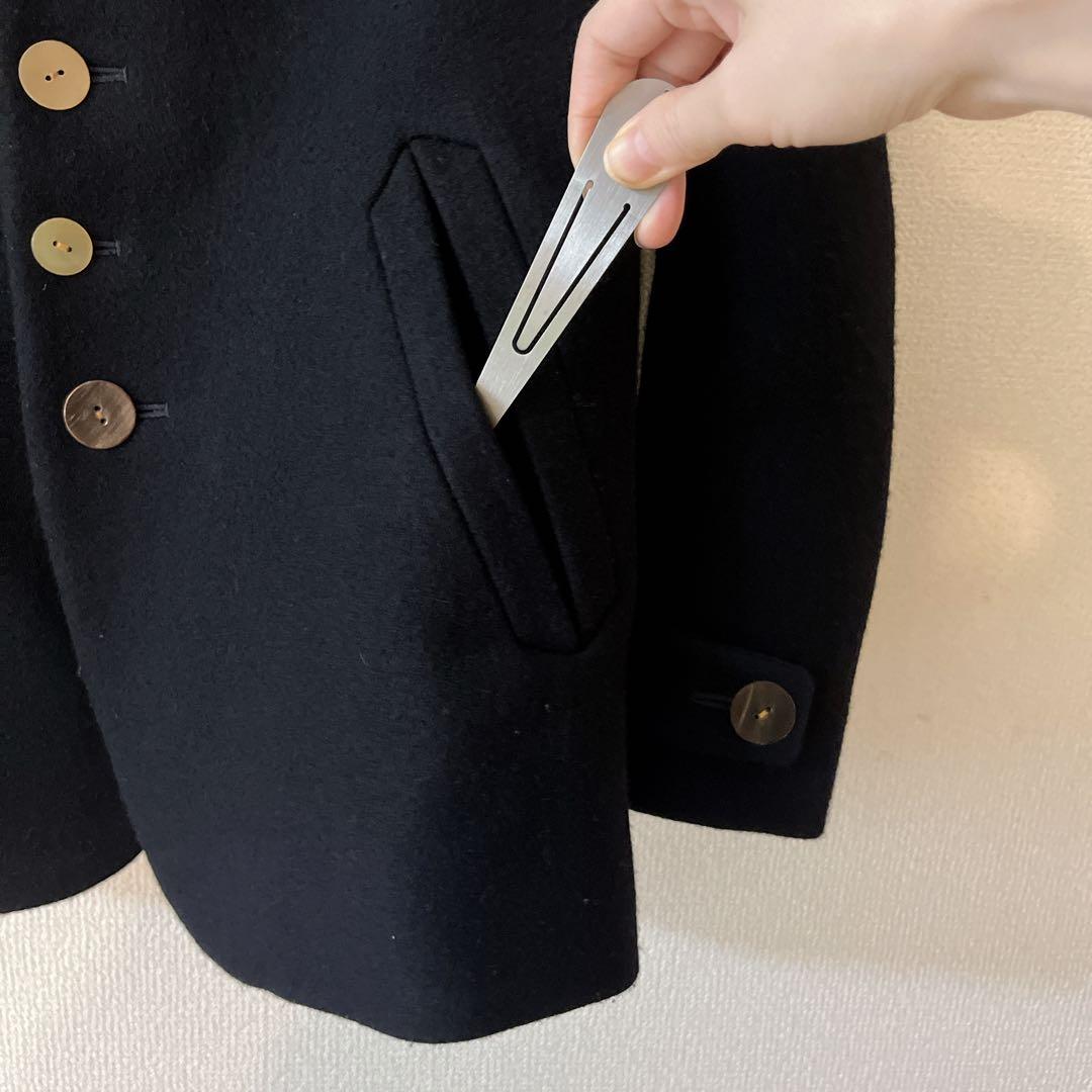 【美品】パラスパレス ダークネイビー ウール ミドル ジャケット M