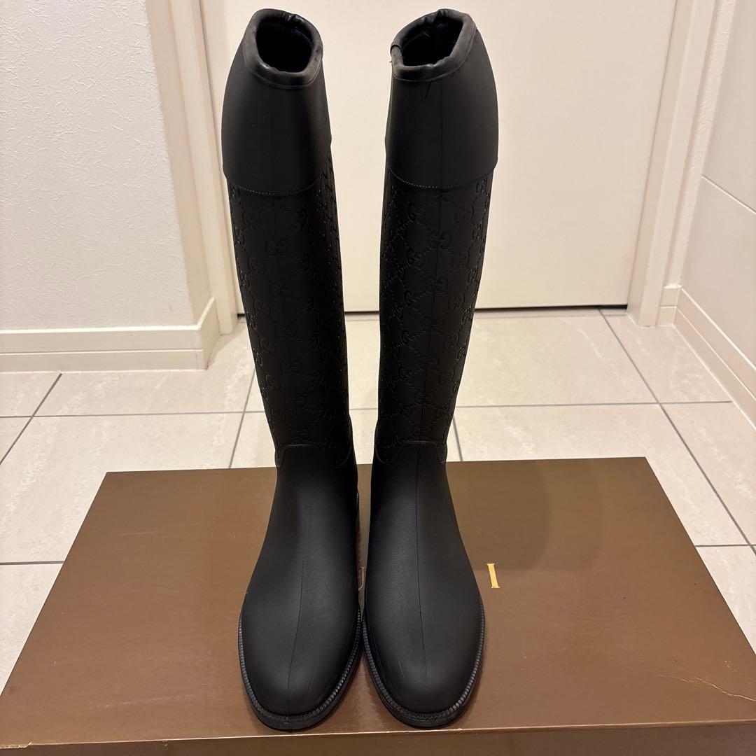GUCCI ブラック 長靴・レインブーツ