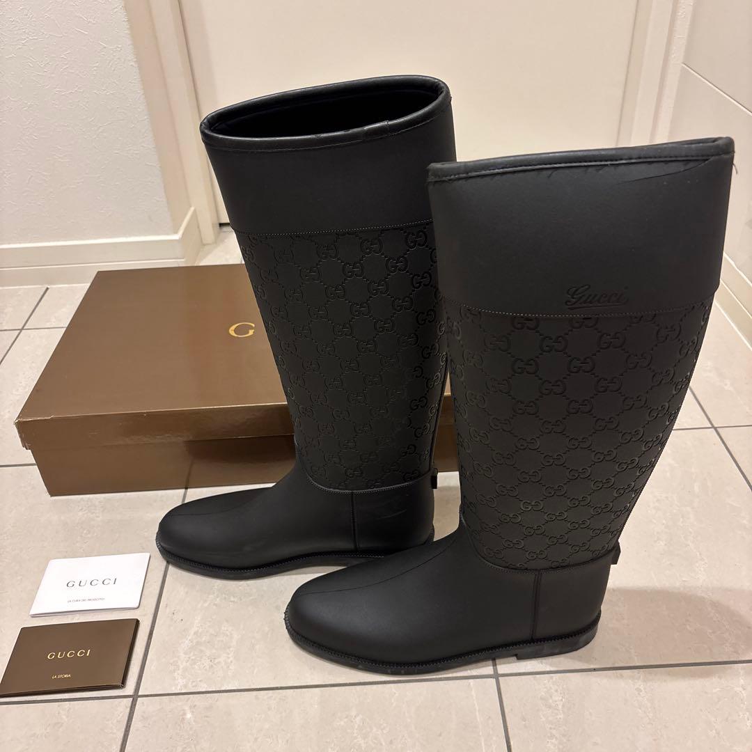 GUCCI ブラック 長靴・レインブーツ