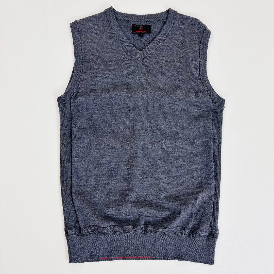 1814GSS【美品】ブリーフィングゴルフ　ニットベスト メリノウール