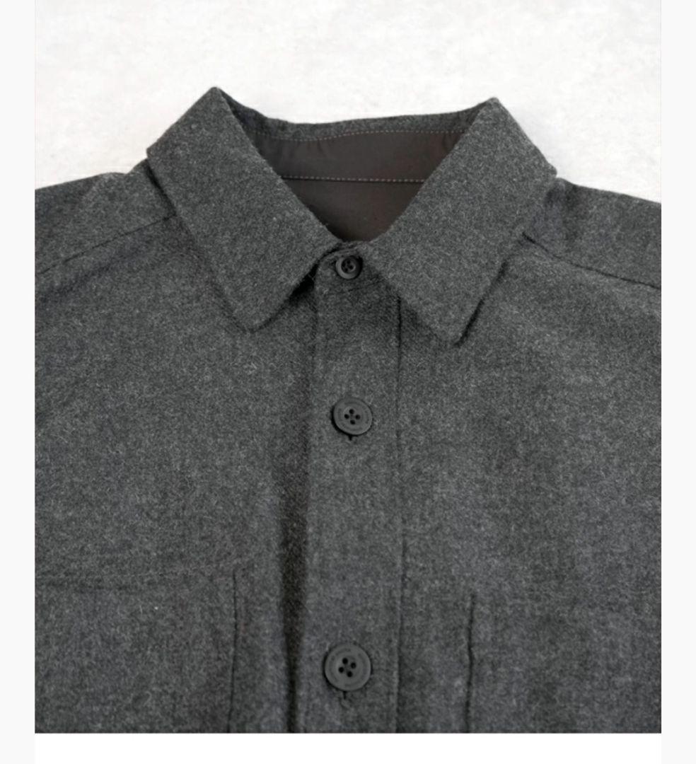 solamonat poche ソラモナポッシェ CPOシャツ ウールポリ