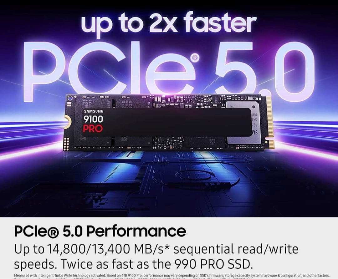 内蔵型SSD Samsung 9100 PRO 2TB SSD Gen5