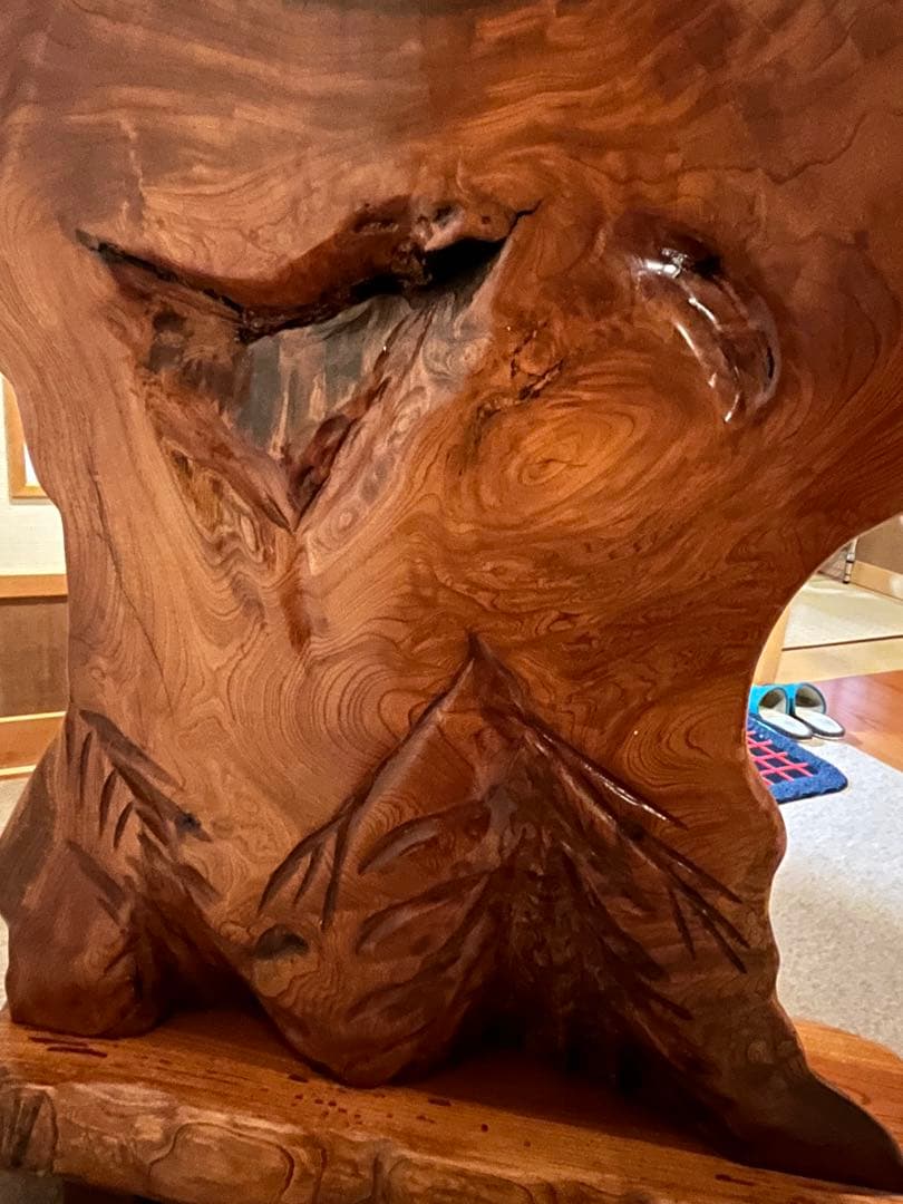 【価格交渉OK】欅　けやき ついたて 衝立　逆さうま　縁起物　一枚木　一点物