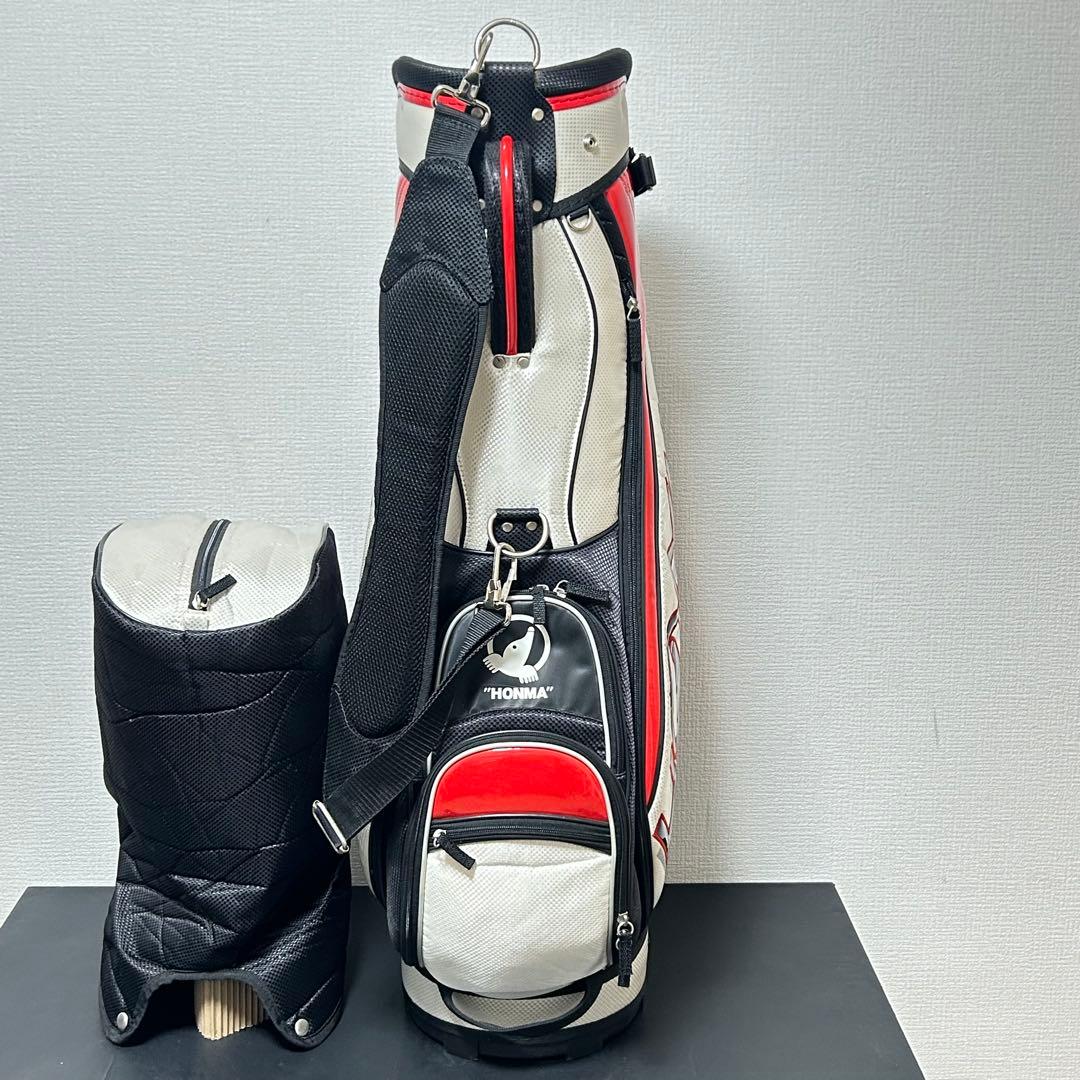 HONMA ホンマ ゴルフ キャディバッグ 5分割 ホワイト×ブラック×レッド