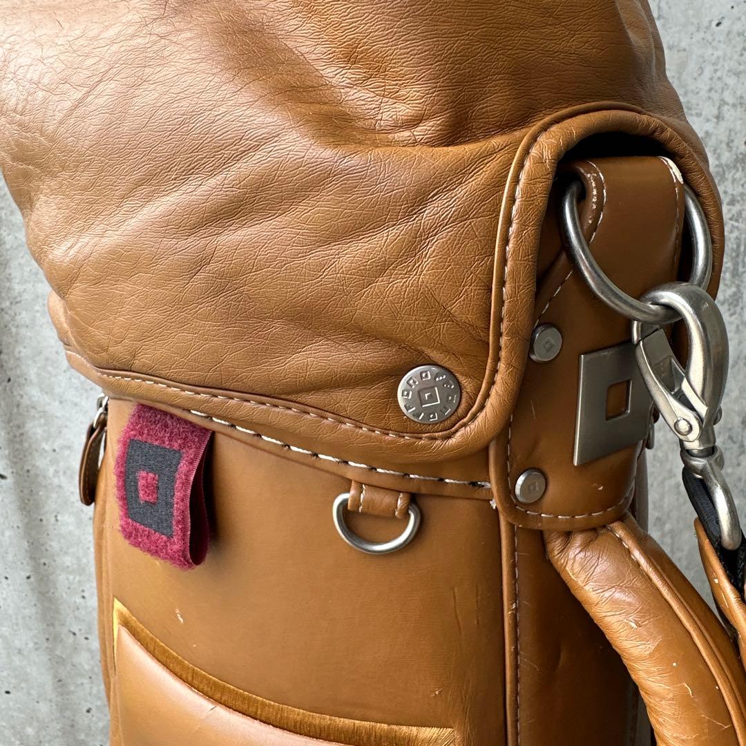 ONOFFブラウン レザー風 キャディバッグ　軽量