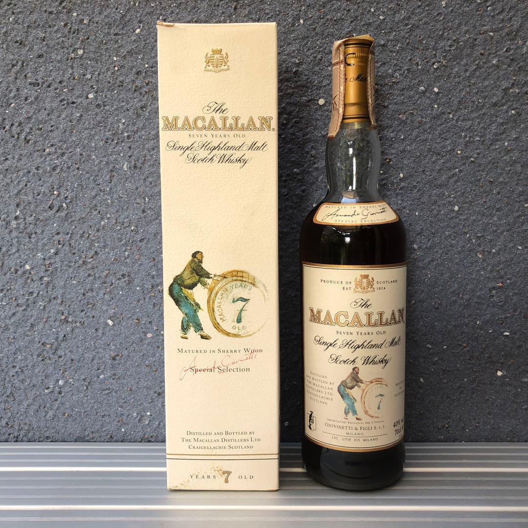 ザ・マッカラン7年　シェリーカスク　 ヴィンテージボトル 700ml/40%