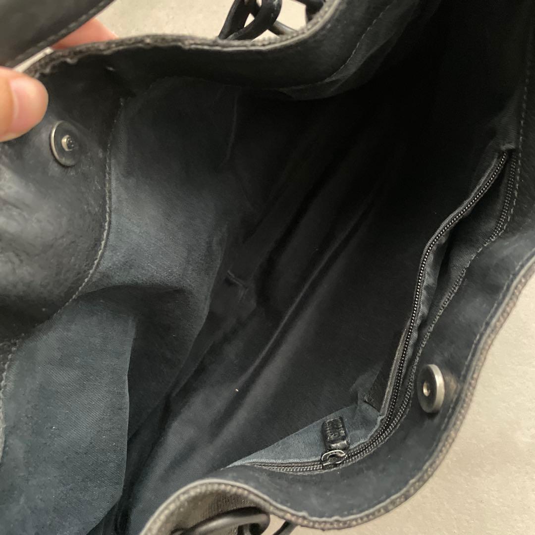 グッチ GUCCI キャンバス レザー ワンショルダーバッグ GGキャンバス 黒