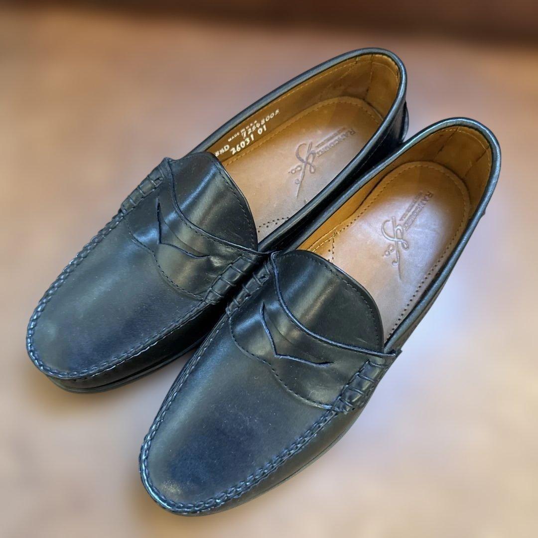 ランコート　ピンチペニーローファーBLACKカーフ　size 8hD 新品未使用